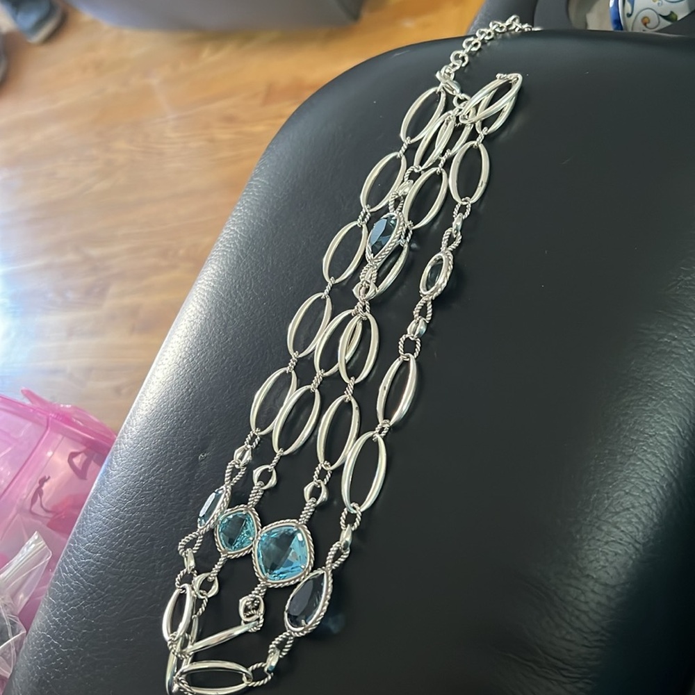 Brighton blue crystal necklace.